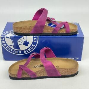 Birkenstock Mayari Sandals Oiled Leather Fuchsia Size 5 Women’s EU - 36